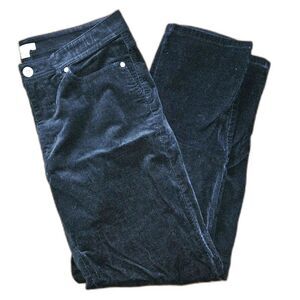 J JILL Deep Black Corduroy Normcore Event Jeans Size 10